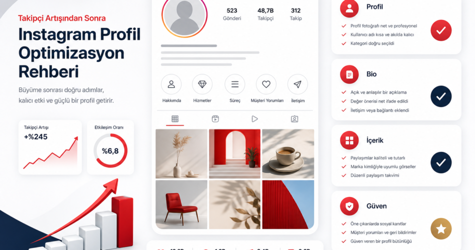 Takipçi artışından sonra Instagram profil optimizasyonu rehberi