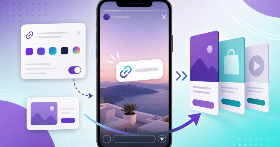 Instagram hikayeye link ekleme ve link çıkartması kullanımını anlatan TRMedya görseli